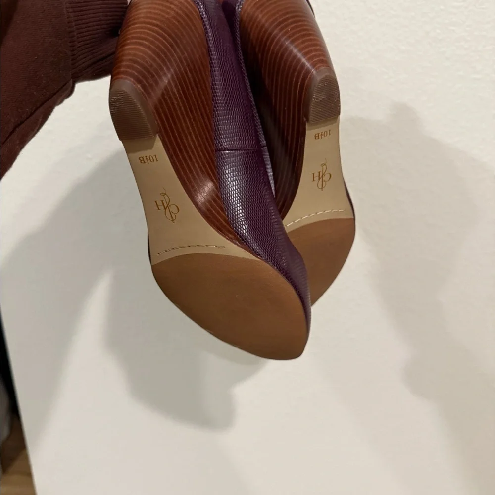 Elegant Purple Wedge Pumps 10.5
